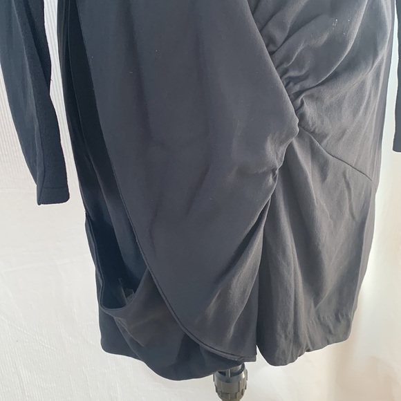 SCANLAN THEODORE Virgin Wool long sleeve black dress Size 8 - Picture 3 of 12
